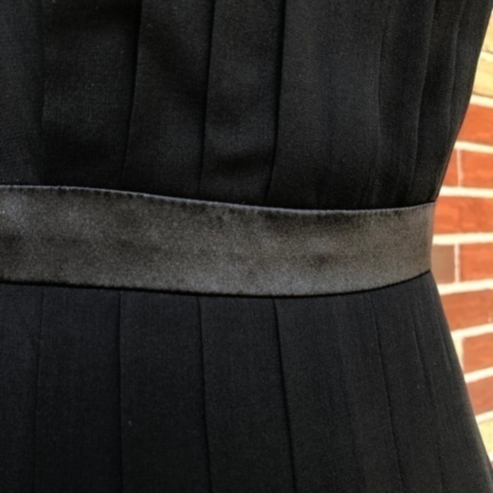Carmen Marc Valvo Collection Black Silk Lattice Sleeveless Mini Dress 👗 - Picture 4 of 14